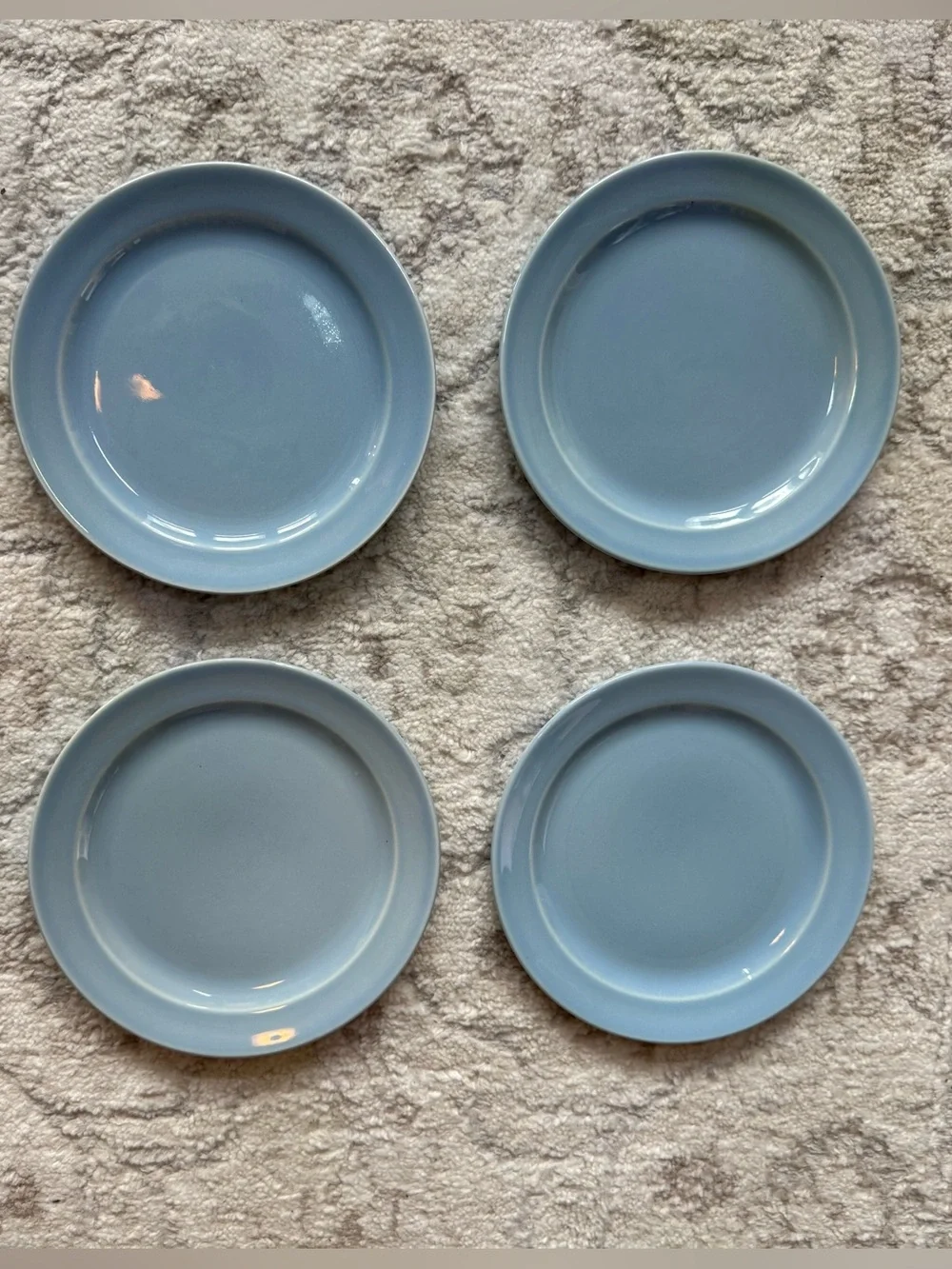 Lu-Ray Pastels Blue Plates Salad Bread Dessert - 6-3/8” Vintage Spring Easter